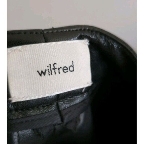 Aritzia Wilfred Manor Vegan Leather Pencil Skirt in Black Est Size 10 Mid Length - Picture 3 of 9